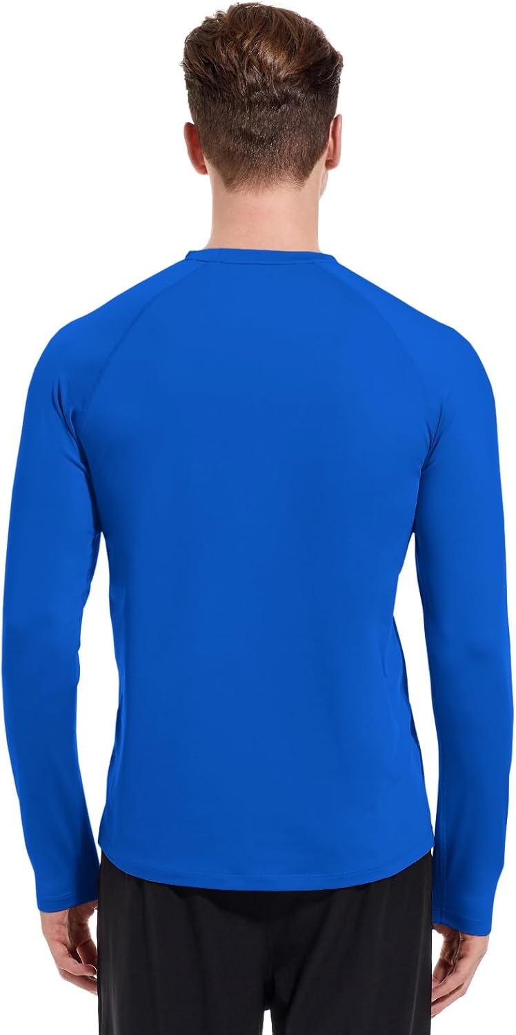 Men's Fleece Lined Thermal Shirts Midweight Crew/Mock Neck Base Layer Long Sleeve Top Cold Weather Workout - Image 2