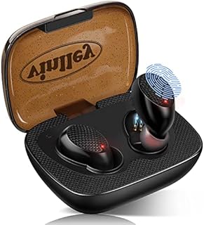 Bluetooth Headphones, Wireless Earbuds in-Ear Running Earphones with Noise Cancelling Mic, Built-in Microphone, IPX7 Waterproof, Upgrade Wireless Headset for laptop/Sports, ES02 Black