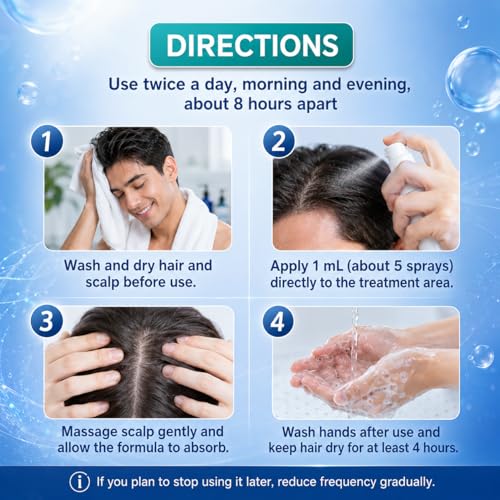 Image of Minoxidil for Men and Women, Hair Growth Serum with Biotin, Rosemary and Batana for Hair Beard Regrowth Treatments Extra Strength Hair Loss Solution, Clinically Proven to Regrow Thicker, 60ML