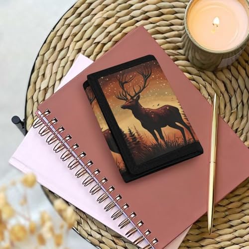 Reindeer Wallet for Teen Boys 12-14 Lightweight Cool Trifold Wallets Toddlers Leather Purse with Card Slots Novelty Coin Wallets Children Gifts2