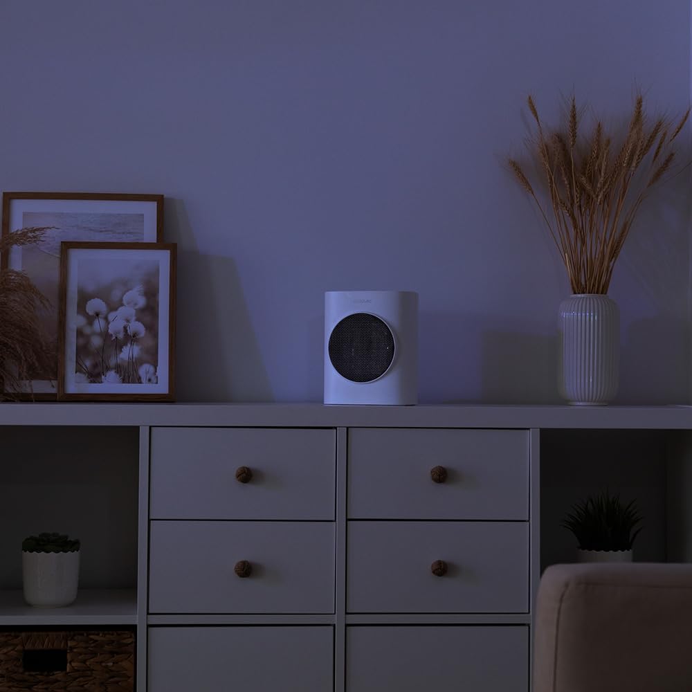 Cecotec Calefactor Cerámico de Sobremesa ReadyWarm 1570 Max Ceramic Smart White. 1500 W, Ceramic Technology, Pantalla Digital, Termostato RegulableBlanco