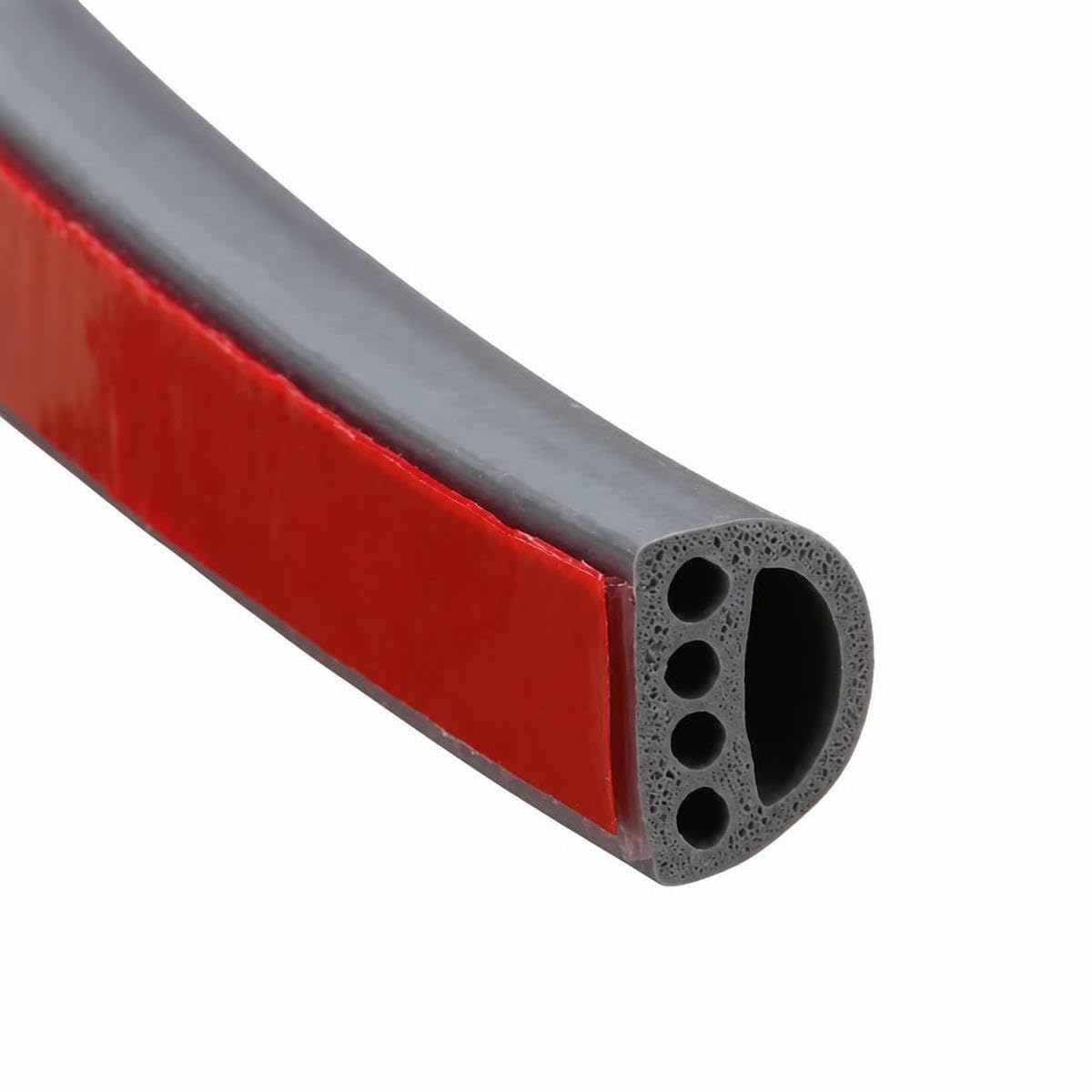 New 6M Silicone Rubber Weather Strip I/E/D Type Seal Strip for Doors Self Adhesive Anti Collision Soundproof Waterproof-9X6mm gray-6M