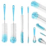 Flaschenbürste Set, 5pcs Flaschenreiniger Bürste Lange Griff Flaschen Reiniger reinigungsbürste für das Waschen von Bier Wein Sport Wasser Flaschen, Tee Kessel, Karaffe schmale