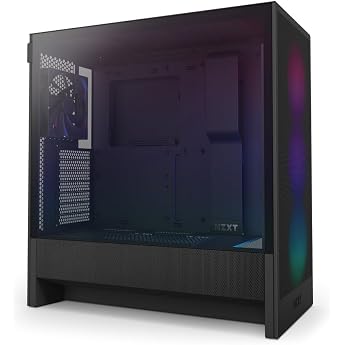 NZXT H5 Flow RGB - Kompaktes Mid-Tower ATX PC-Geh use - Schwarz