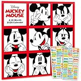 Mickey Mouse Calendar 2026 - Deluxe 2026 Disney Mickey Mouse Wall Calendar Bundle with Over 100 Reminder Stickers (Disneyland Gifts, Office Supplies)
