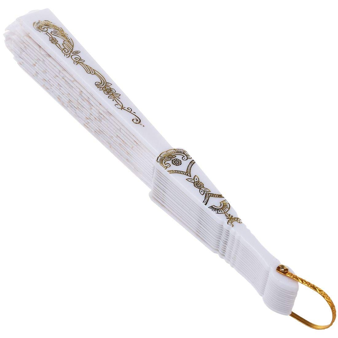 HEAGER Ventilator, Handventilator, Chinesischen stil blume hochzeit dance tuch falten handtücher weiß folding fan Licht