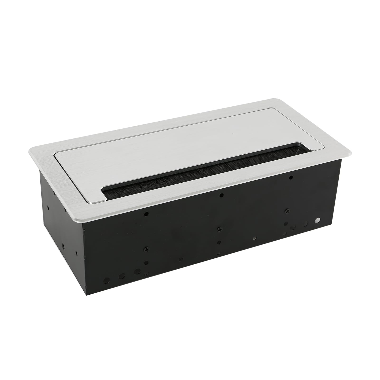 Prise De Sol Multifonction - Boîte De Câbles Multimédias Encastrable Ou De Bureau, 2-4 Prises CA Pour Bureau Et Maison