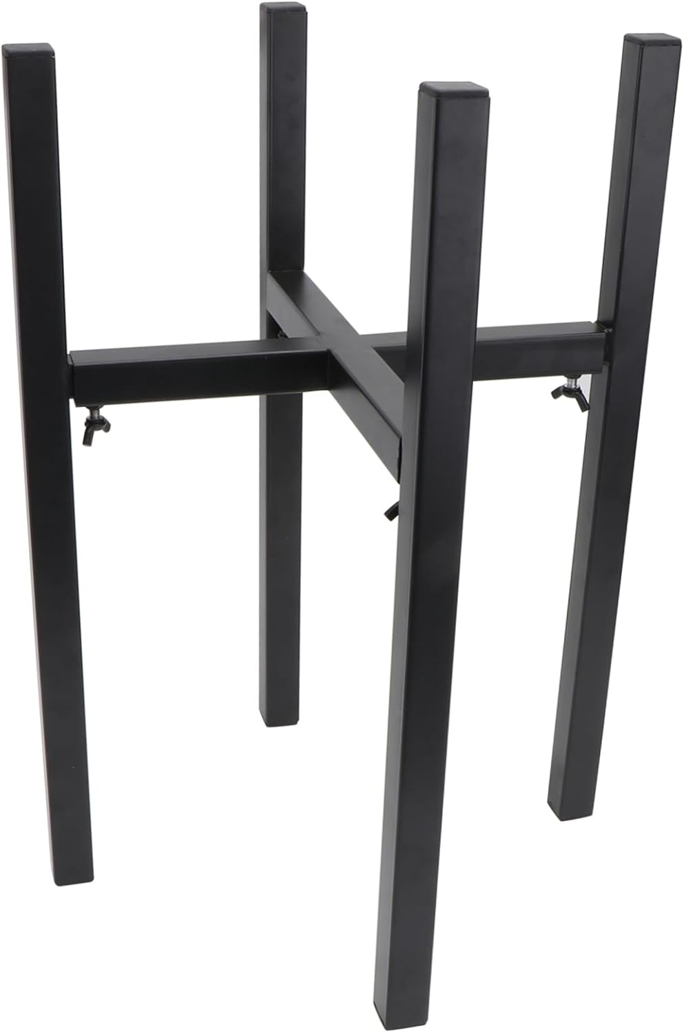 1pc Adjustable Flower Stand for Plants Modern Black Potted Plant Holder Cross-shaped Flower Rack for and Cacti Decorative Flowerpot Shelf for Home and Balcony Display