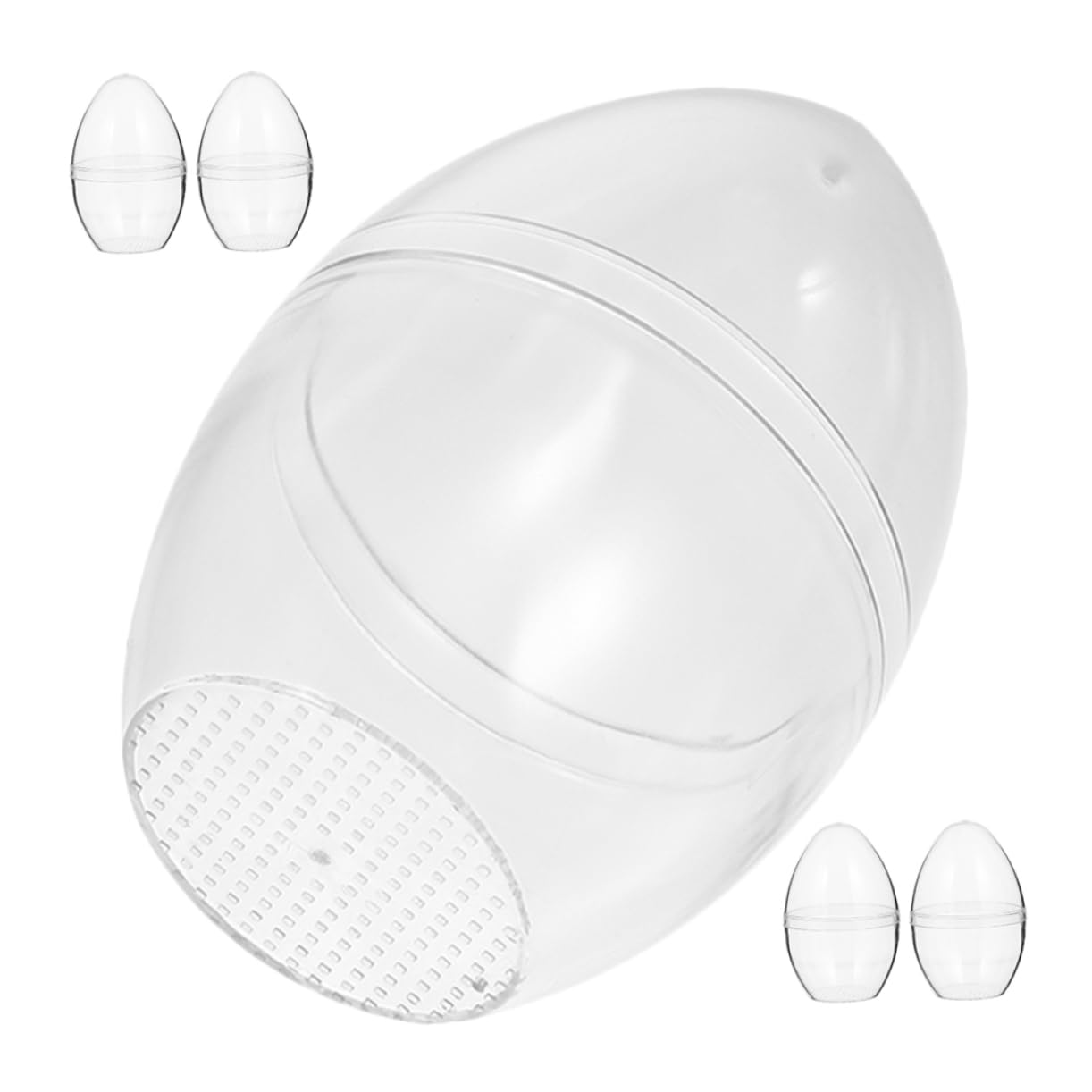 Artibetter 5 Pezzi di Palline di Plastica Trasparenti Riempibili per Uova di Pasqua per Decorare Ornamenti, Durevoli E Riutilizzabili per Bomboniere Pasquali E Decorazioni per La Casa
