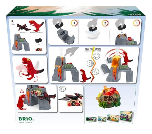 BRIO World - 36092 Dinosaurier-Vulkan mit Ausbruchsfunktion - Zugset für Kinder ab 3 Jahren – Ansicht 4