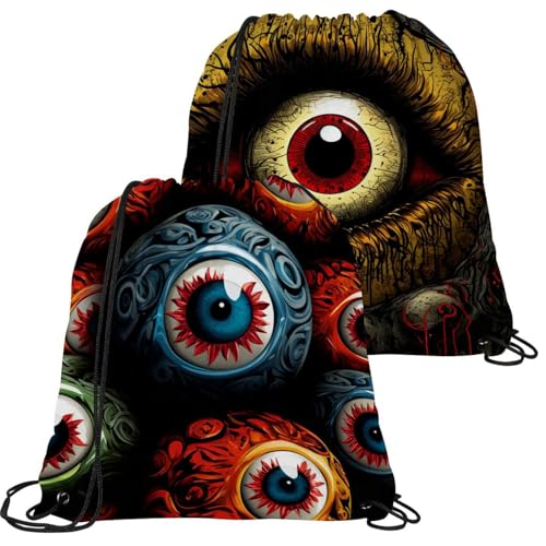 Sac de sport à cordon étanche motif Halloween pour gym et natation