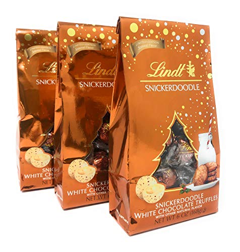 Lindt Lindor Snickerdoodle White Chocolate Truffles - Pack of 3-6 oz each Bag (Snickerdoodle White Chocolate, 3 Bags, 18 oz Total)