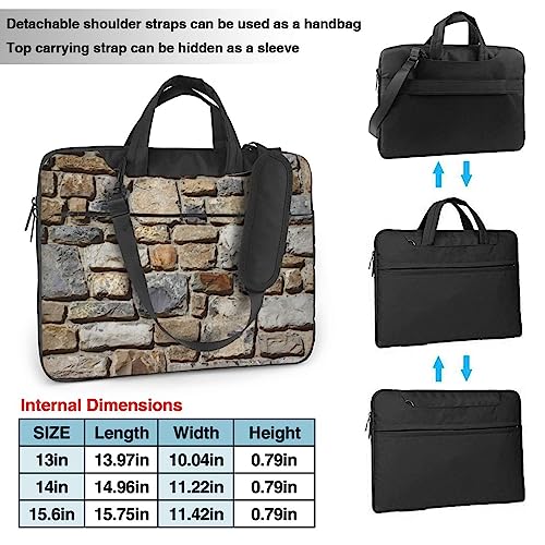 Sacoche pour ordinateur portable porte-documents rétro imprimé pierre - 2