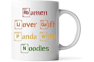 Panda with Noodles Ceramic Coffee Mug: A Noodly Christmas Delight