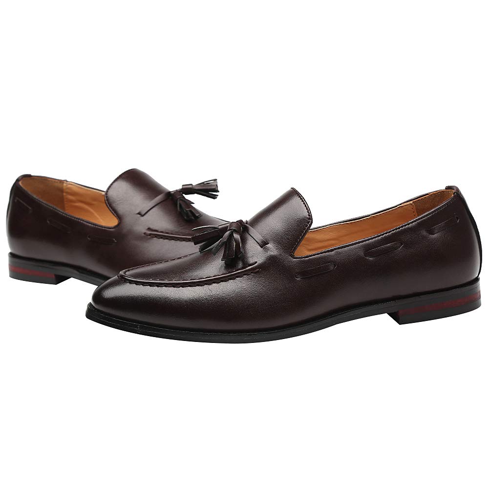 Hombres Clásico Estilo Británico Borla Mocasines Cuero Sintético Ligero Mocasín Pantuflas