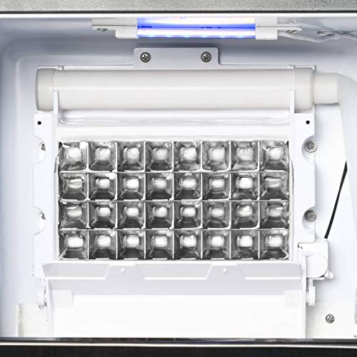 vidaXL Eiswürfelbereiter 45 kg/24 h Eiswürfelmaschine Eiswürfel Ice Maker – Bild 3