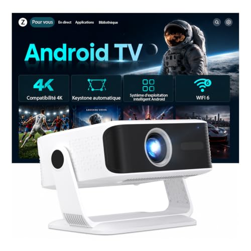 2026 Dernier Videoprojecteur Intelligent, Android 14, Rétroprojecteur...