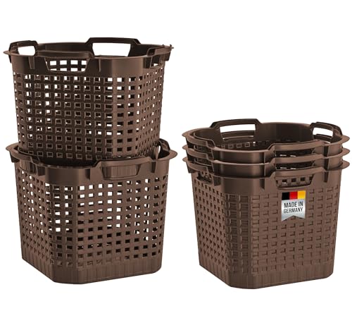 BURI Lot de 5 paniers de récolte de pommes de terre - Panier de jardin - 25 l - Panier à fruits -...