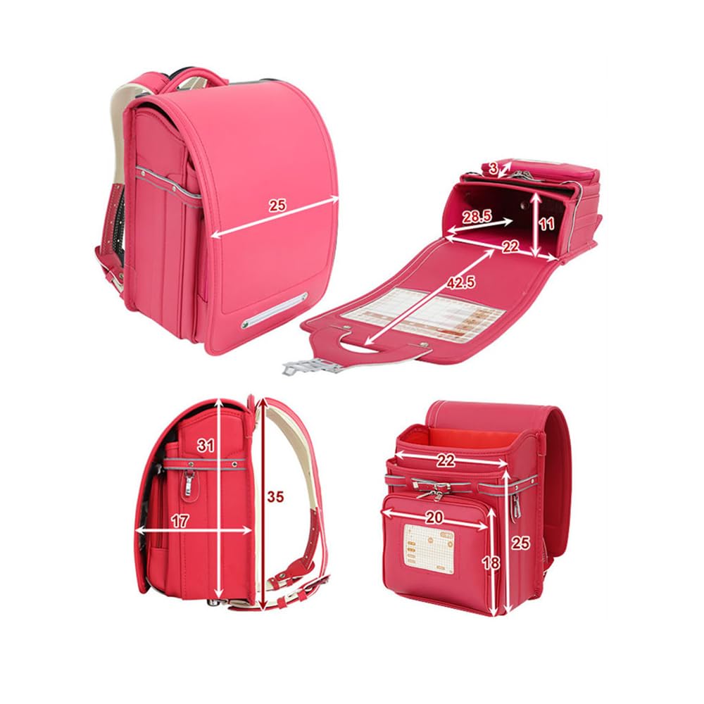 Star-Wind Ransel Randoseru automatico Giapponese Borse di Scuola per ragazzi ragazze Senior PU pelle leggera Pioggia Copertura