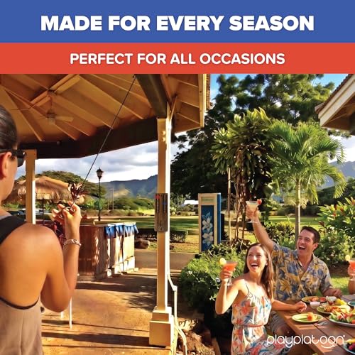 Image of Play Platoon Hook and Ring Toss Bar Game for Adults - Wood Toss Ring Game for Adults - Perfect Home, Basements, & Bar Gifts