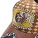 Western Cowboy Hat for Men – Rodeo Style Woven Trucker Design with Embroidered Brim, Country Fashion Western Cap (US, Alpha, One Size, One, Horse Golden)