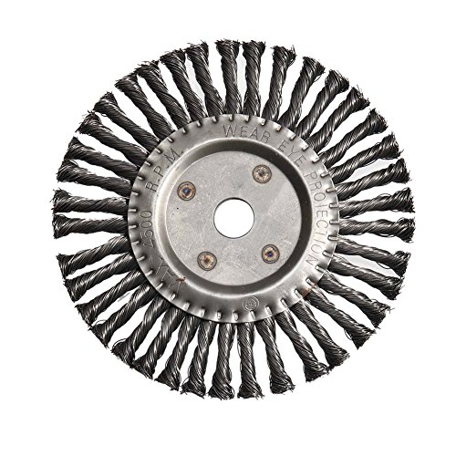 Preisvergleich Produktbild huangThroStore Rundbürste aus Edelstahl, 200 mm, kegelförmig, geknotet, Unkrautbürsten