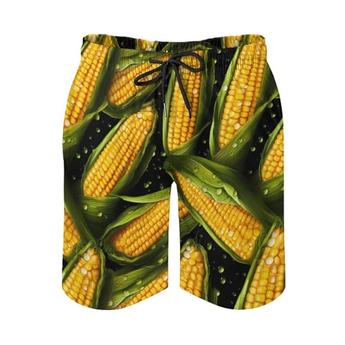 Corn Men's Swim Trunk Quick Dry Swimwear Beach Shorts Bathing Suits with Pocket3