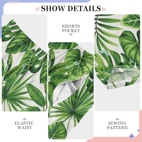 ALAZA Exotic Palm Leaves Green Pajama Pants Long Sleep Pant Pajama Bottoms Elastic Waist with Pockets4