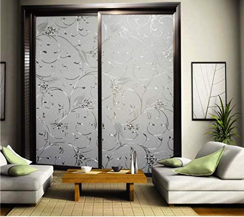 Vinilo rectangular precortado para ventana con diseño floral miniatura 4