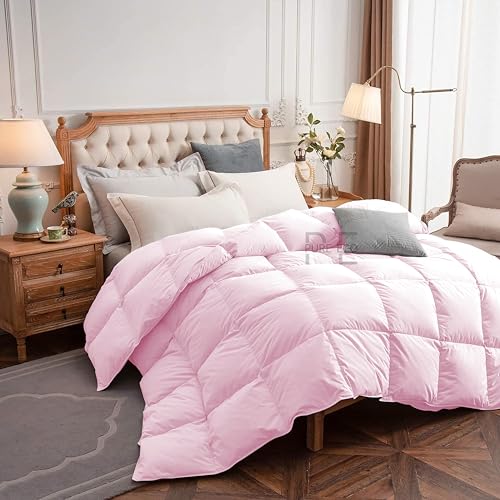Image of PURE ECO 300 GSM Comforter for King Size - Luxury & Soft Microfiber 300 GSM Comforter for Winter - Duvet /Blanket King Size (90 inchX106 inch) - Baby Pink Color