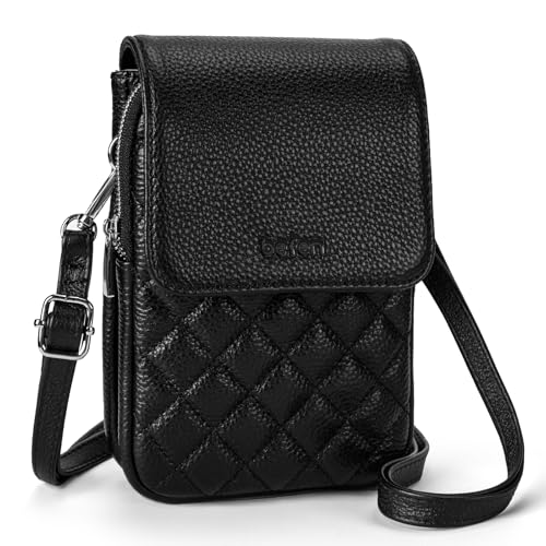 Image of befen Genuine Leather Crossbody Bags for Women, Cell Phone Cross body Purse Bag with RFID Blocking Card Slots