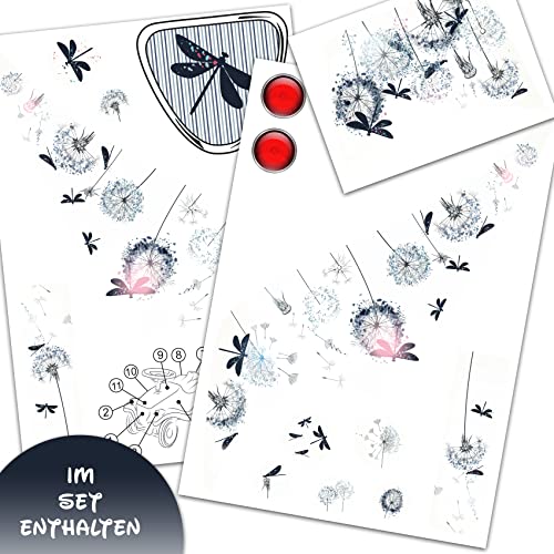 Finest Folia Aufkleber Set kompatibel mit Big Bobby Car Classic Sticker für Kinderfahrzeug Rutschauto Spielauto Design Folie für Mädchen Jungen R194 (13 Pusteblume) – Bild 3