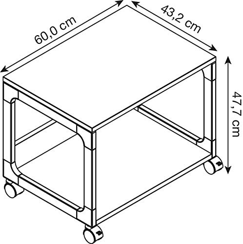 Foto von Durable System Multi Trolley 48, metallic silber / buche, 3710124