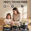 GRANITESTONE 20 Pc Complete Pots and Pans Set Non Stick Cookware Set with Saute Pan, Bakeware, Steamer, Cooking Utensils, Made Without PFOA PFOS, Oven and Dishwasher Safe #5