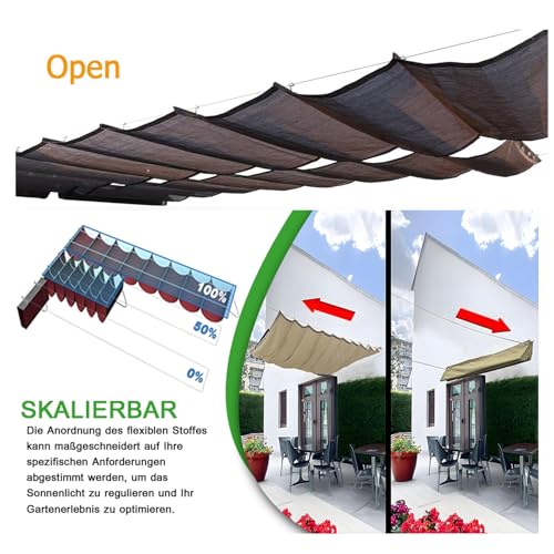Toldo retráctil para pérgola ajustable: transforma tu terraza en un oasis de sombra 8