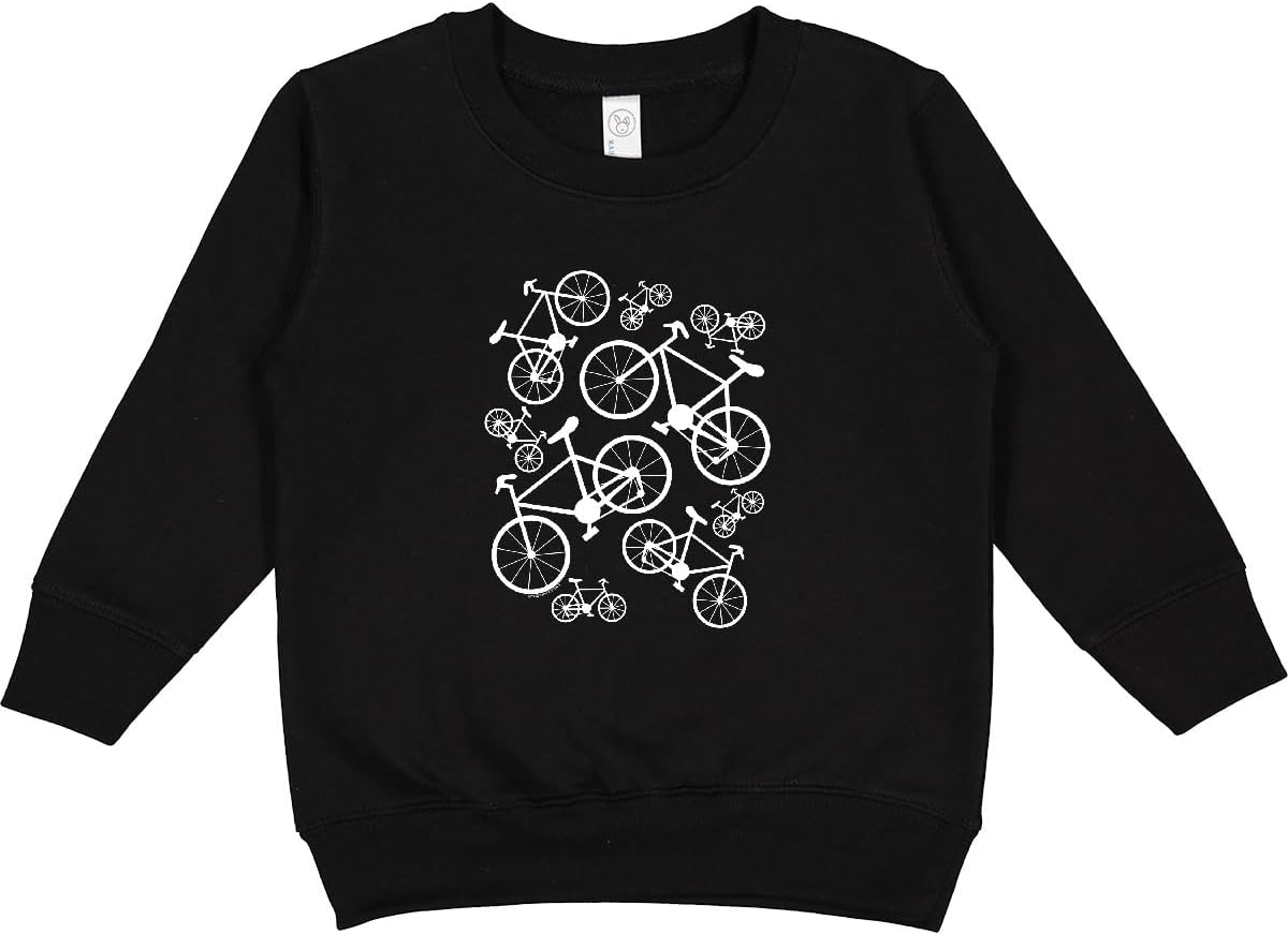 inktastic White Big/small Bikes Toddler Sweatshirt