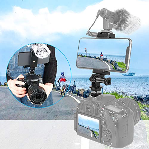 Anwenk Phone Holder Hot Shoe Mount Adapter With Cold Shoe Mount For Microphone/Flash Light Compatible With Gopro Hero Dji Osmo Action Camera Smartphone, Attach On Dslr Camera/Ring Light/Tripod #TOP7