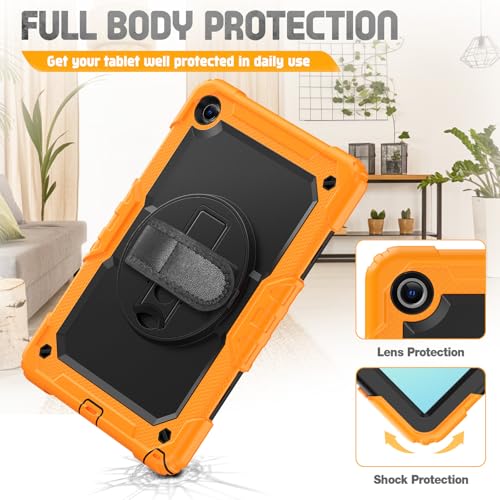Coque Samsung Galaxy Tab A11+/A9+ Plus SEYMCY antichoc orange - 7