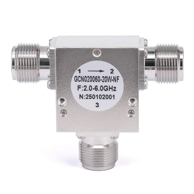 RF Circulator, 2-6 GHz, 15dB Isolation, 20W, N Female Connector