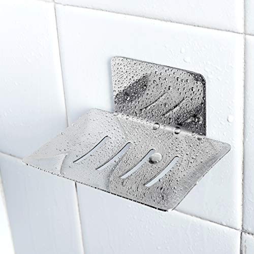 SANNO Saugnapf Seifenschale Edelstahl - Starker Halt Für Bad & Küche