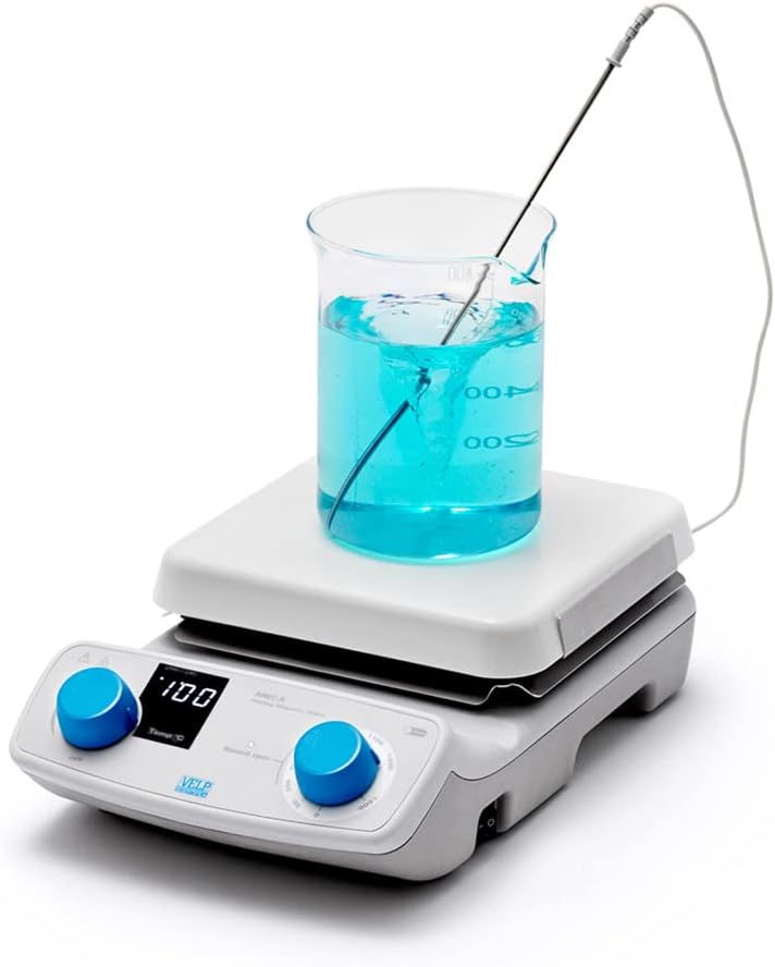 SB20500061 AREC.X Digital Ceramic Hot Plate Stirrer with VTF Package, Technopolymer Structure, 8" Width, 3.7" Height, 13.5" Depth, 230V/50-60 Hz