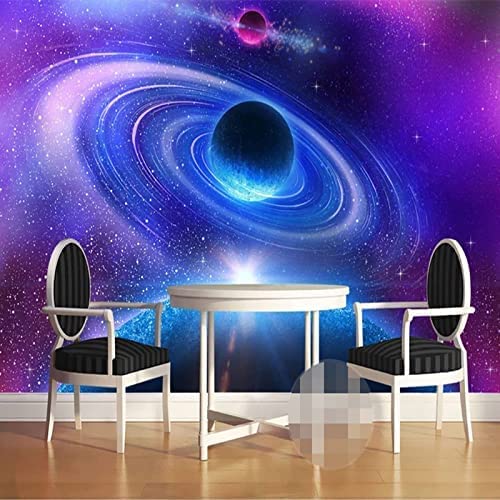 Papier peint autocollant galaxie bleue pour chambre d'enfant et deco murale