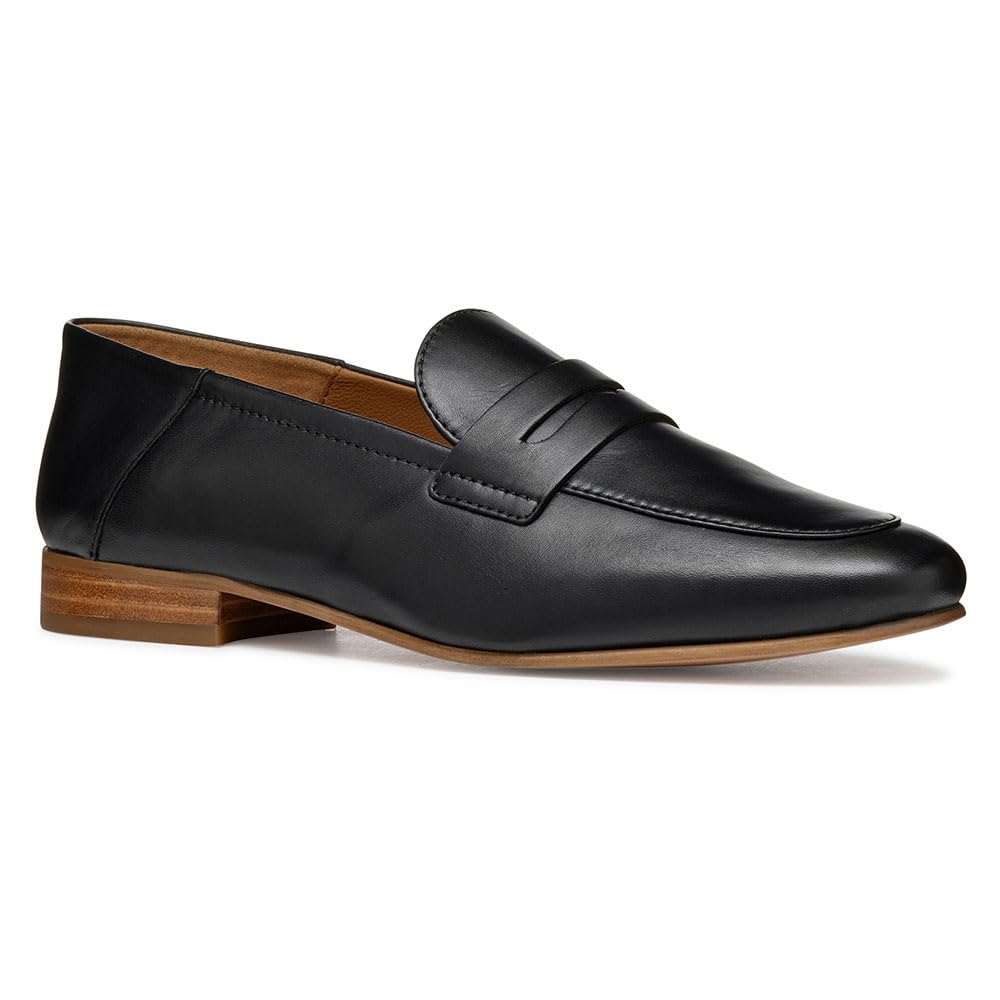 Geox Women's D MANTINEA A Loafer, Black, 5 UK