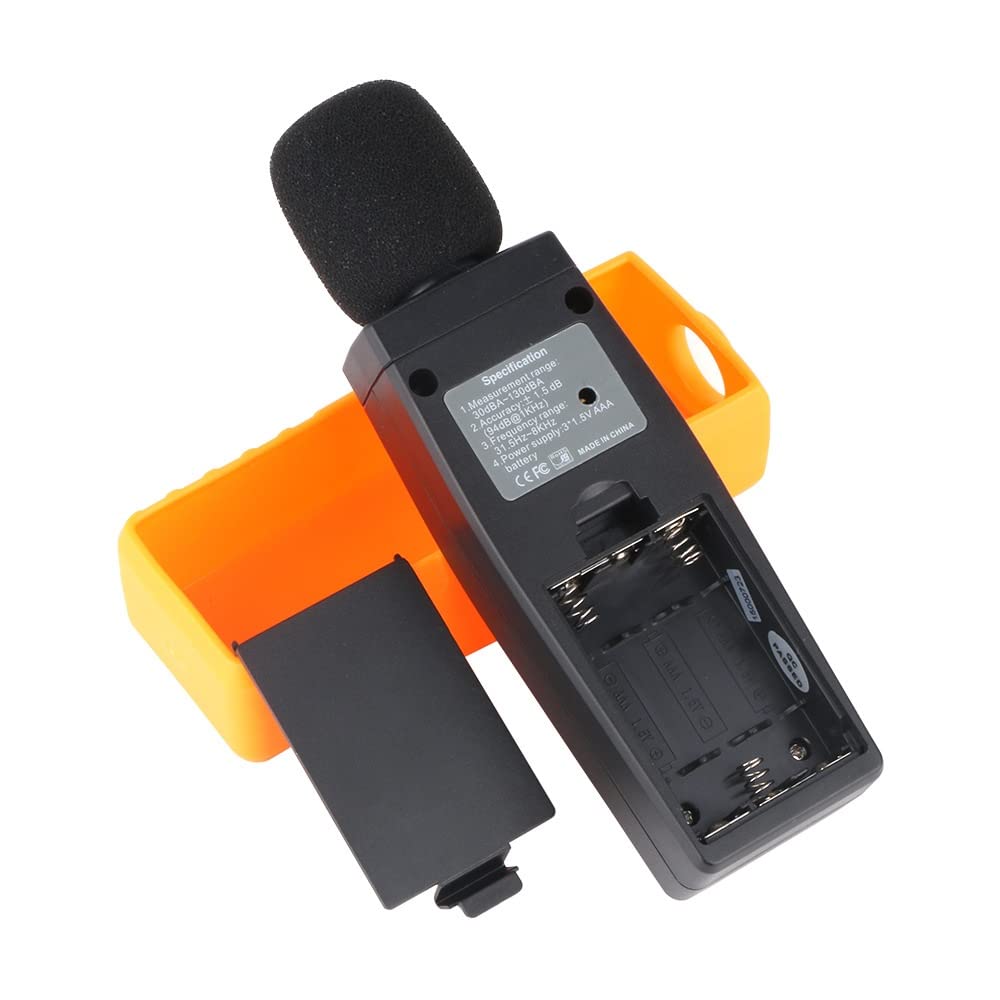 Sonómetro portátil, mini medidor de ruido digital, comprobador decibelios, alarma, con, rango 30 a 130 dBA