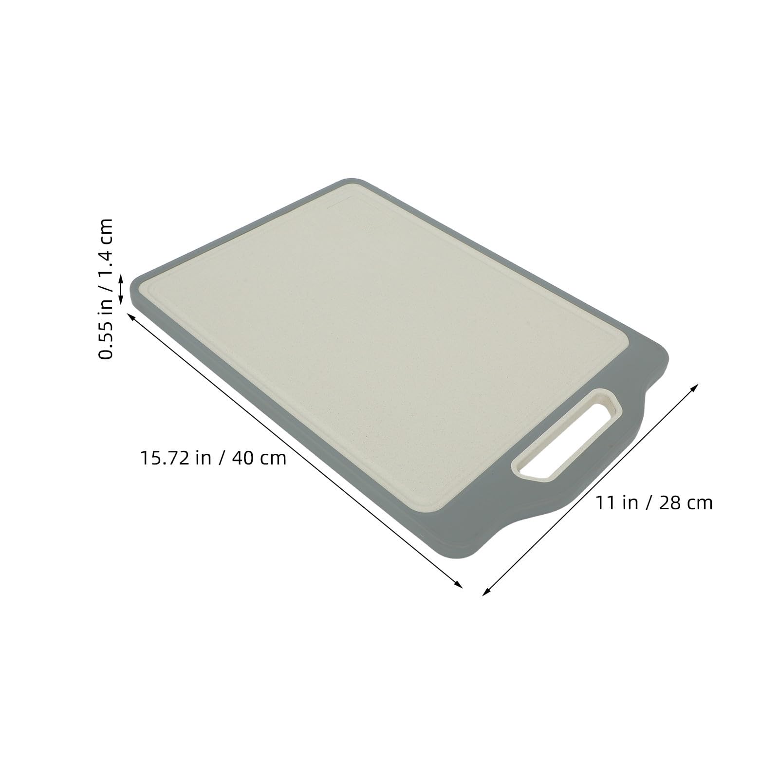 Tagliere Doppia Faccia in Acciaio Inox e 40x28 Cm