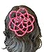Women Kippah Handmade beaded Pink color kippot judaica yarmulke hair comb