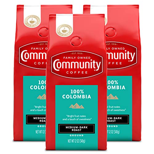 Community Coffee 100% Colombian 36 Ounce, Medium-Dark Roast Ground Coffee,