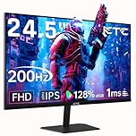 KTC 24.5'' Gaming Monitor 180Hz FHD,Fast IPS 1080P 1 ms, 128% sRGB HDR10,Freesync HDMI x 2 /DP x 1 VESA Tilt Adjustable Xbox PS5 Switch (HDMI Cable Included)