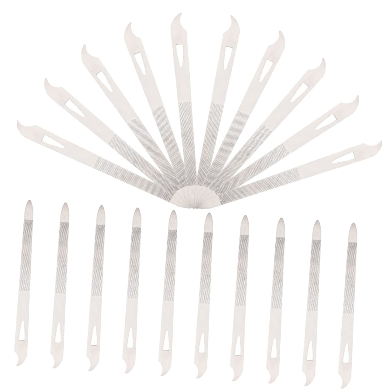 FRCOLOR 80pezzi Limette Per Unghie Inossidabile Strumenti Professionali Per Manicure e Pedicure Pratici e Leggeri Per Unghie Acriliche e False Facili Da Trasportare