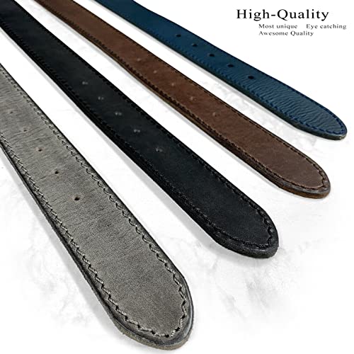 Genuine Leather Casual Jean Belt or Strap 1-1/2"(38mm) Wide & Crazy Horse 1-3/8"(35mm) Wide Belt4